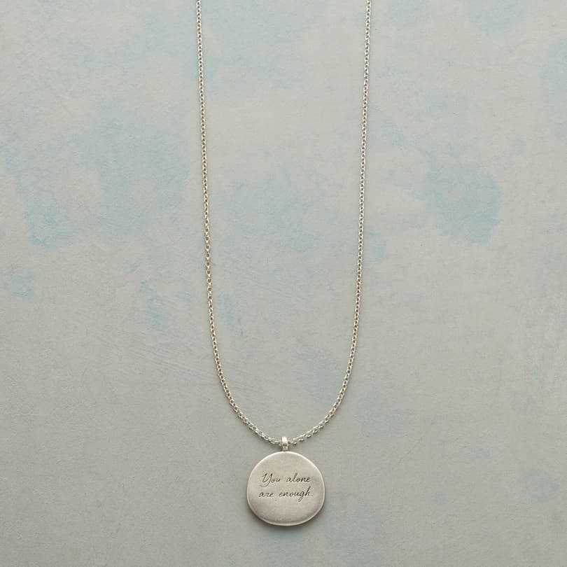 MAYA ANGELOU SILVER YOU ALONE NECKLACE view 1