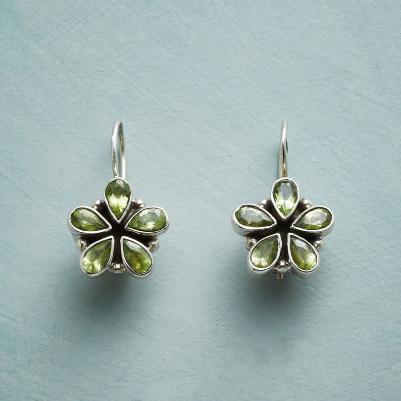 PERIDOT PETAL EARRINGS view 1