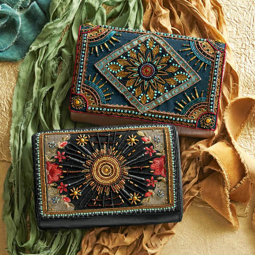 Hand Painted Unique Custom Women Clutch Bag Handmade Colorful