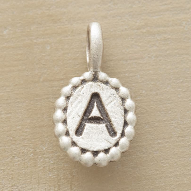 SILVER INITIAL CHARM view 1