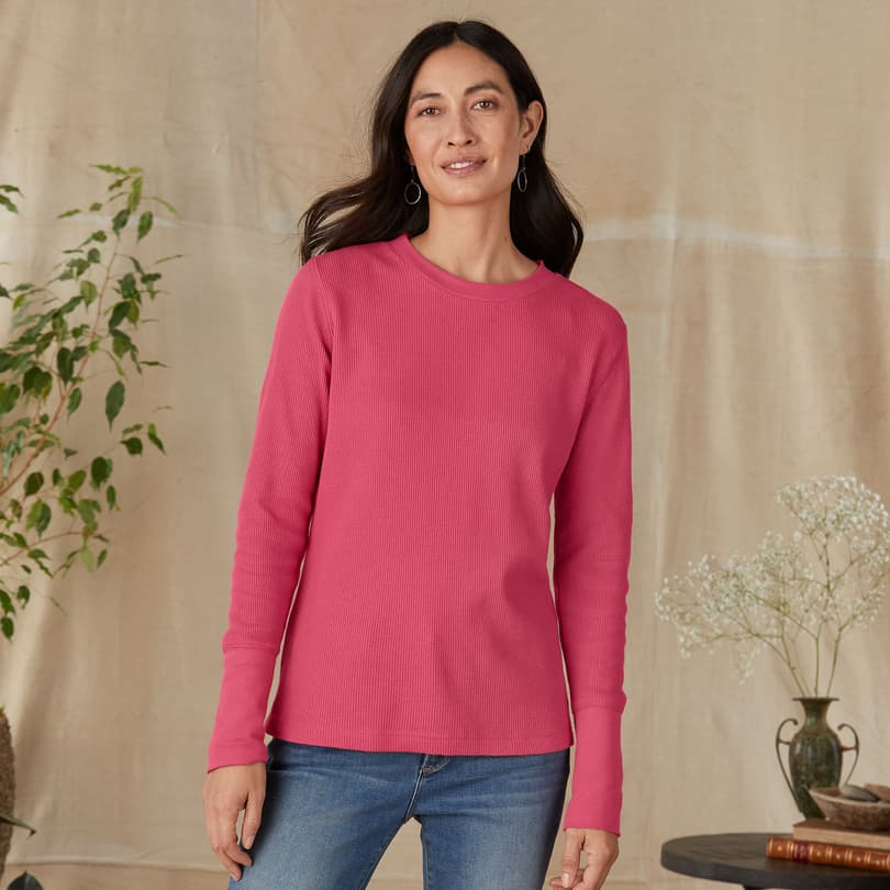 Women Waffle Thermal Crewneck – Watson's