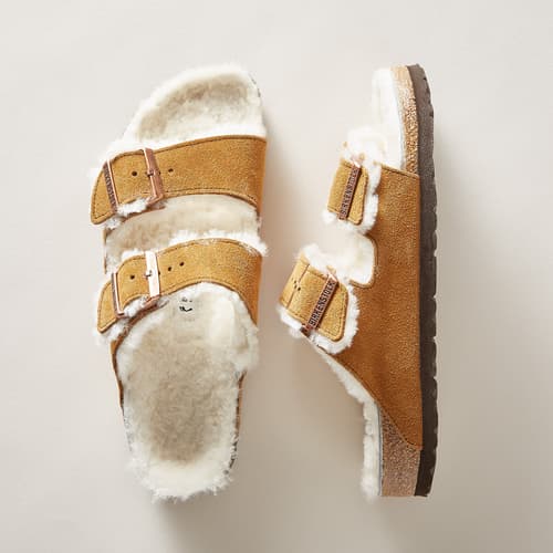 ARIZONA SHEARLING SANDALS view 1 MINK