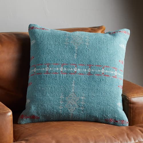 SUNSET RIDGE DEEP TEAL PILLOW view 1