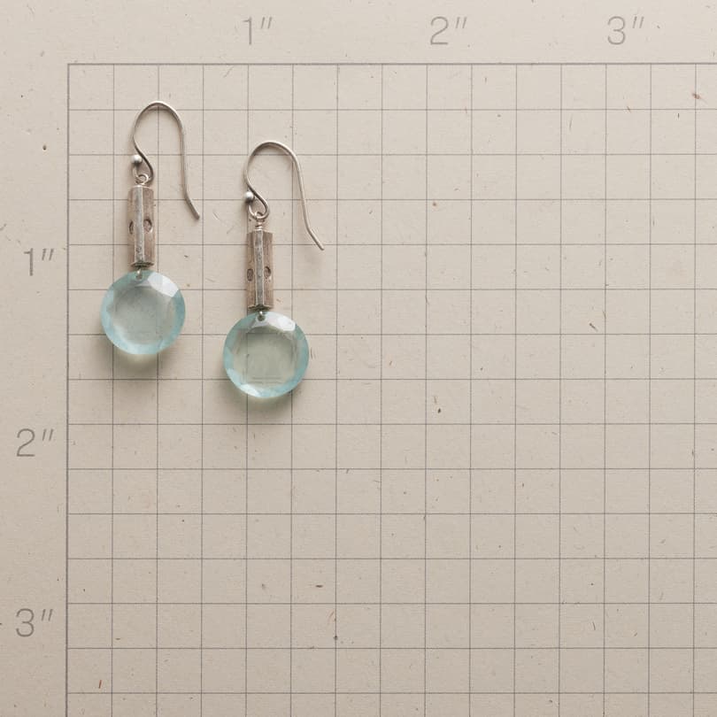 Aqua Drop Earrings View 2