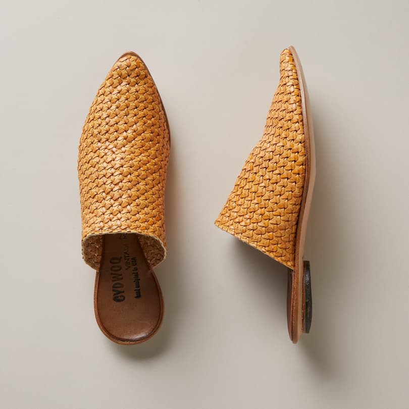 WOVEN ORIENT MULES - SOLID view 1