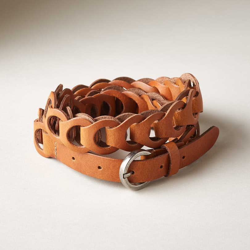 CHAIN LEATHER BELT view 1