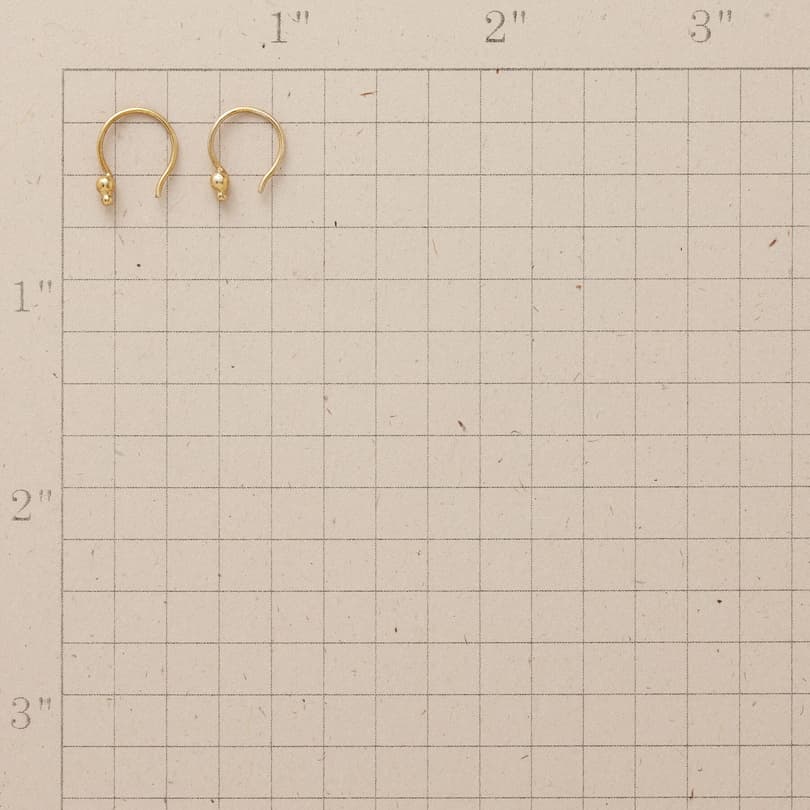 18KT GOLD PLATE DOUBLE DOT EARRINGS view 1