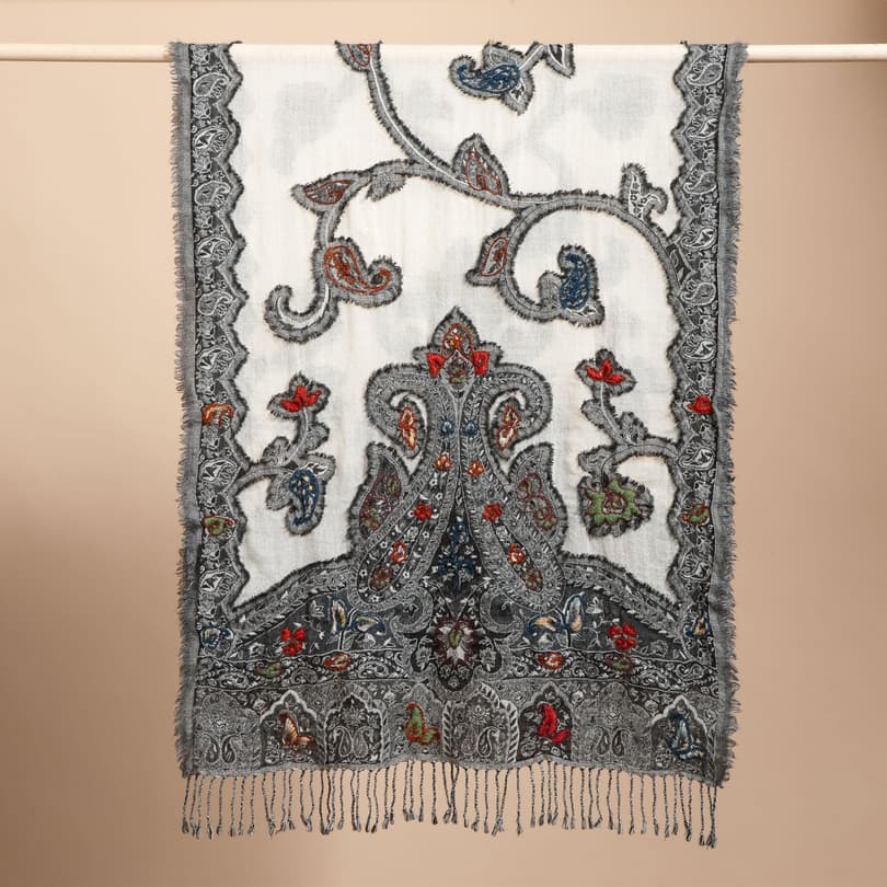 MARITA EMBROIDERED SCARF view 1