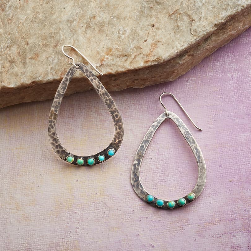 TURQUOISE DROPS EARRINGS view 1