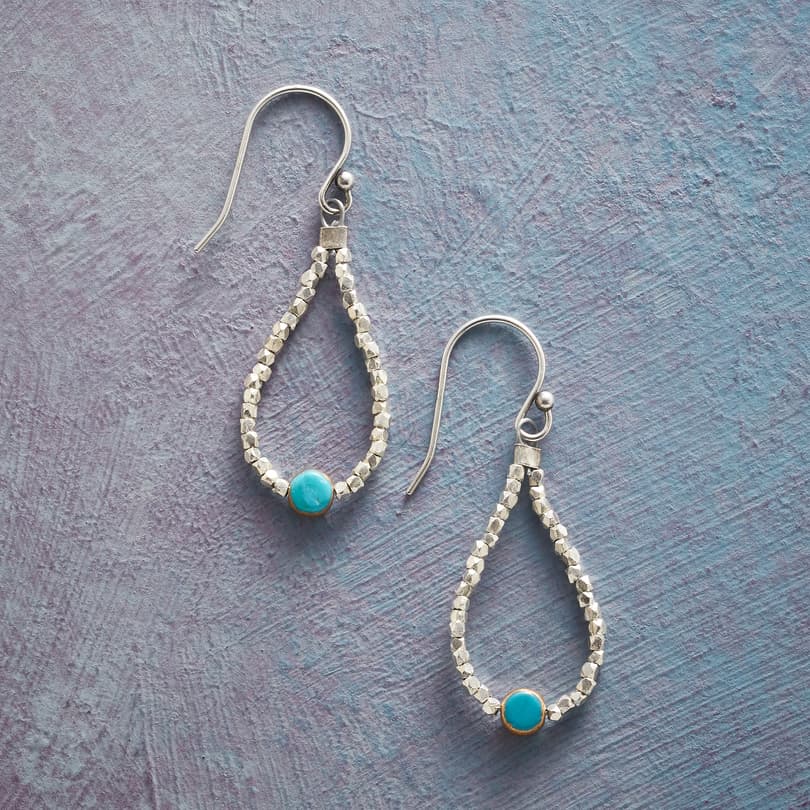 Teardrops And Turquoise Earrings View 2