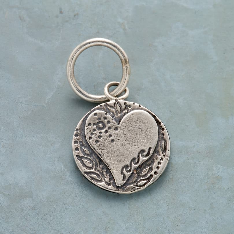 SILVER BELOVED DOG ANGEL CHARM view 1