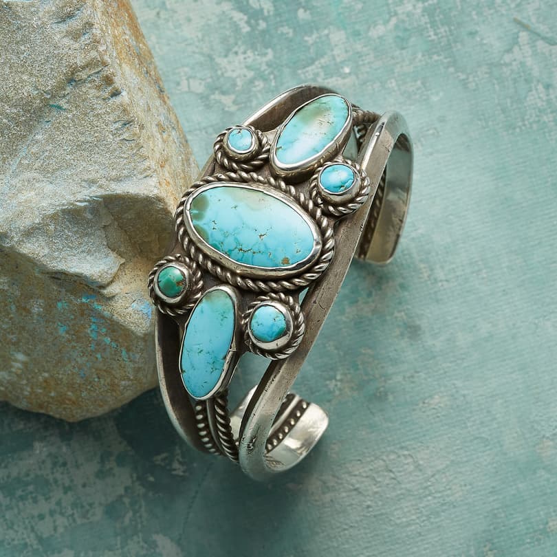 1970S NUMBER EIGHT TURQUOISE CUFF view 1