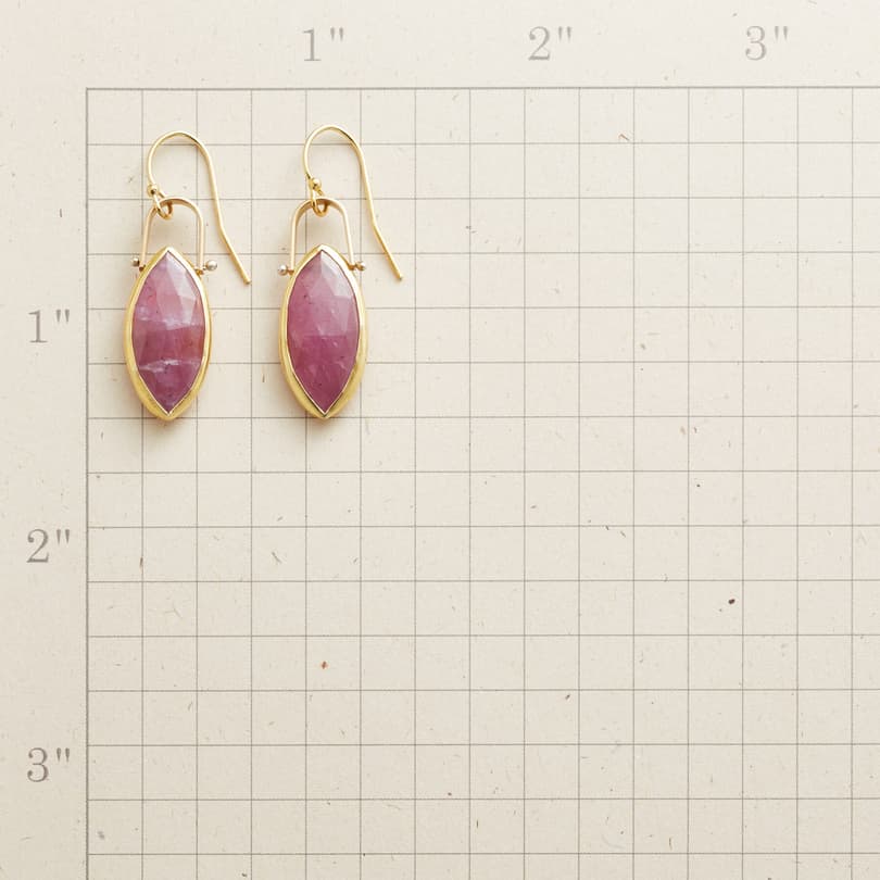 PINK MARQUISE EARRINGS view 1