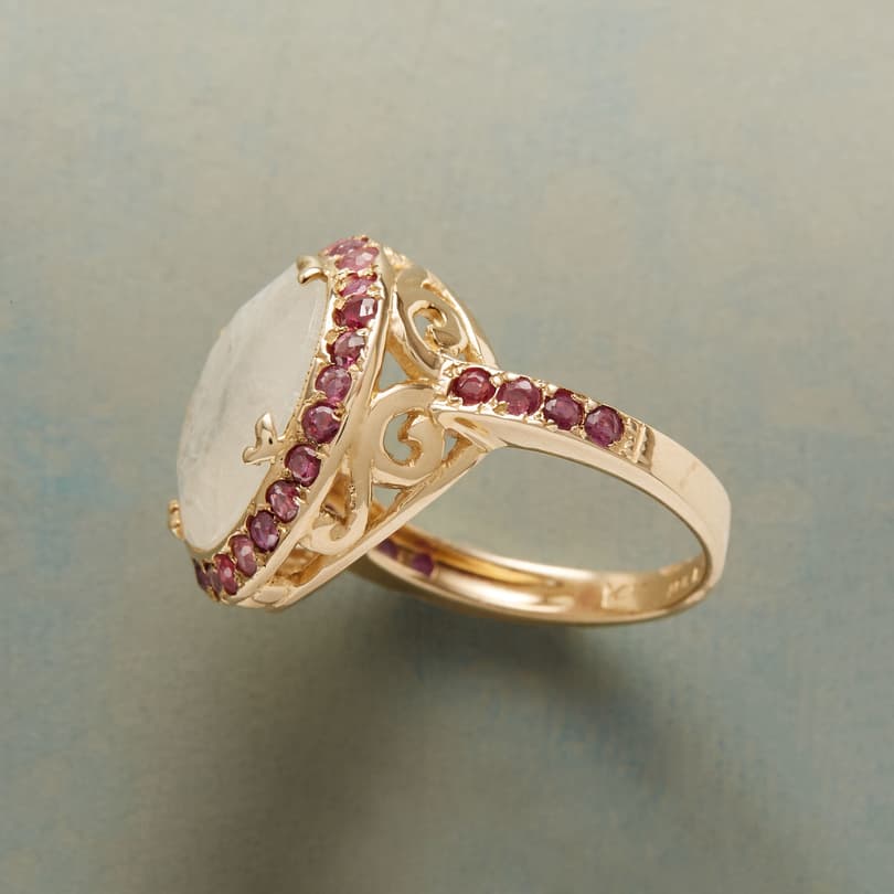 RUBY MOON RING view 2