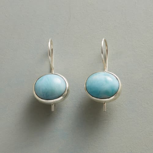 LARIMAR OVAL EARRINGS view 1