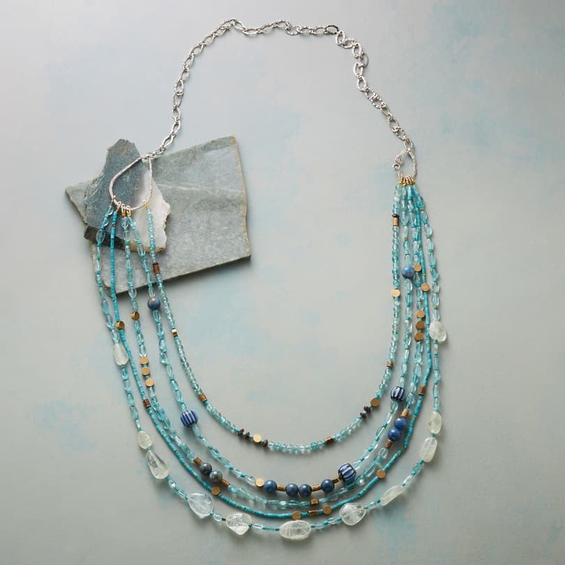 BRASSY BLUE NECKLACE view 1