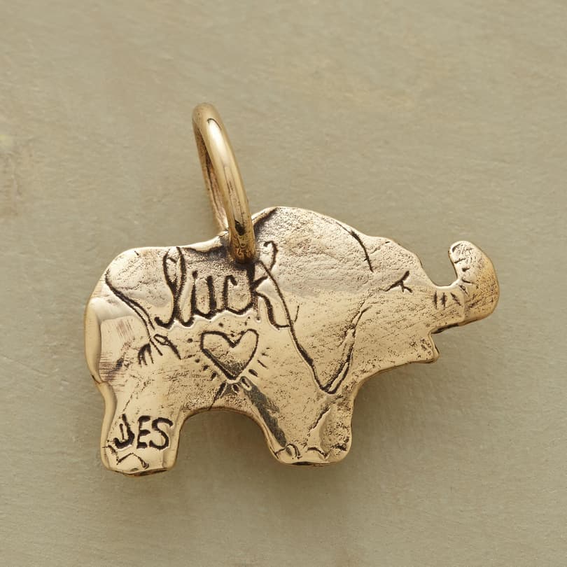 14KT GOLD ELEPHANT CHARM view 1