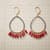 COILED CORAL EARRINGS view 1
