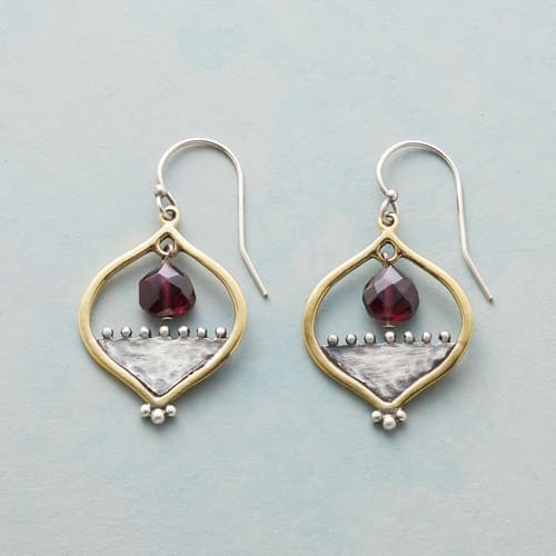 GARNET RISING EARRINGS view 1