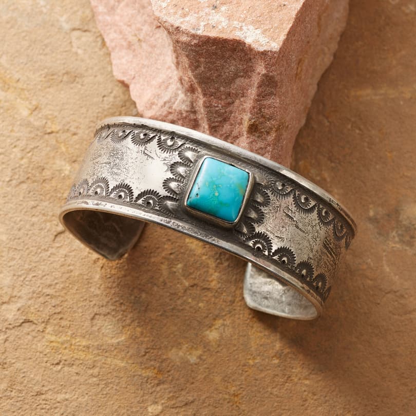 SCALLOPED TURQUOISE CUFF view 1