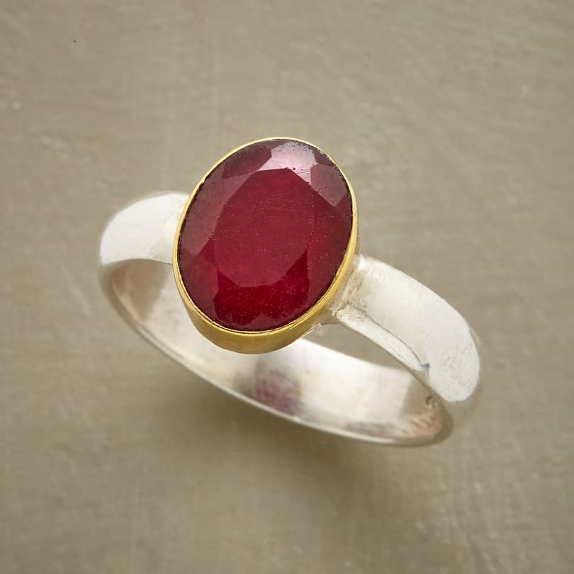 TWO TONE RUBY RING view 1