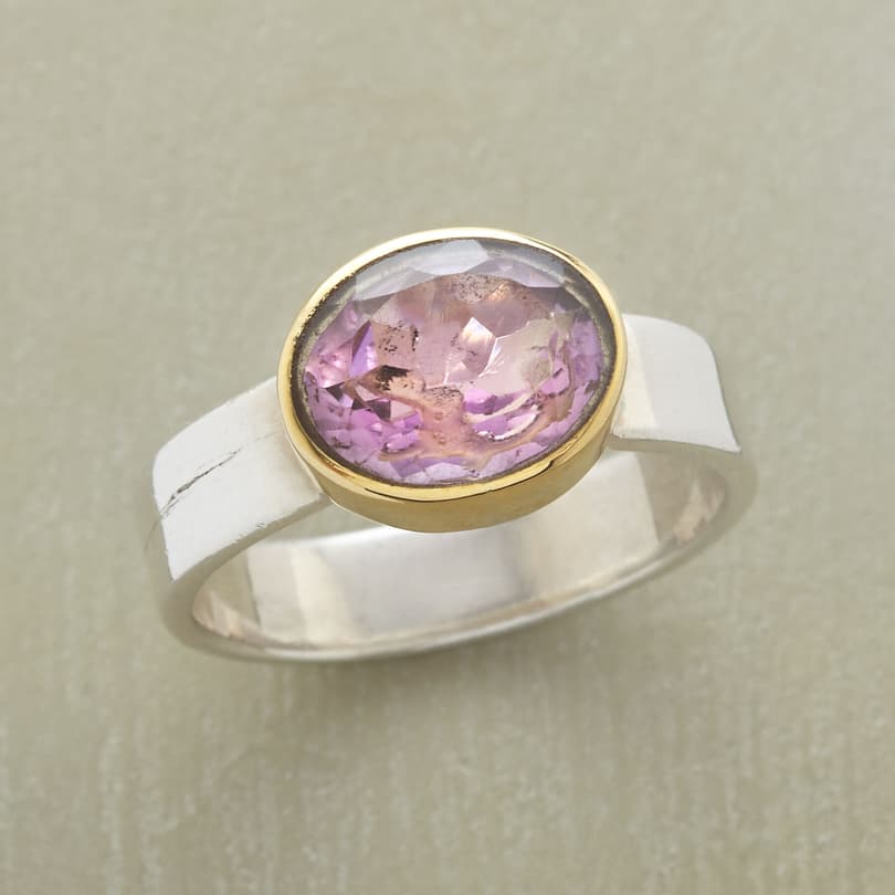 AMETHYST IN THE MIX RING view 1