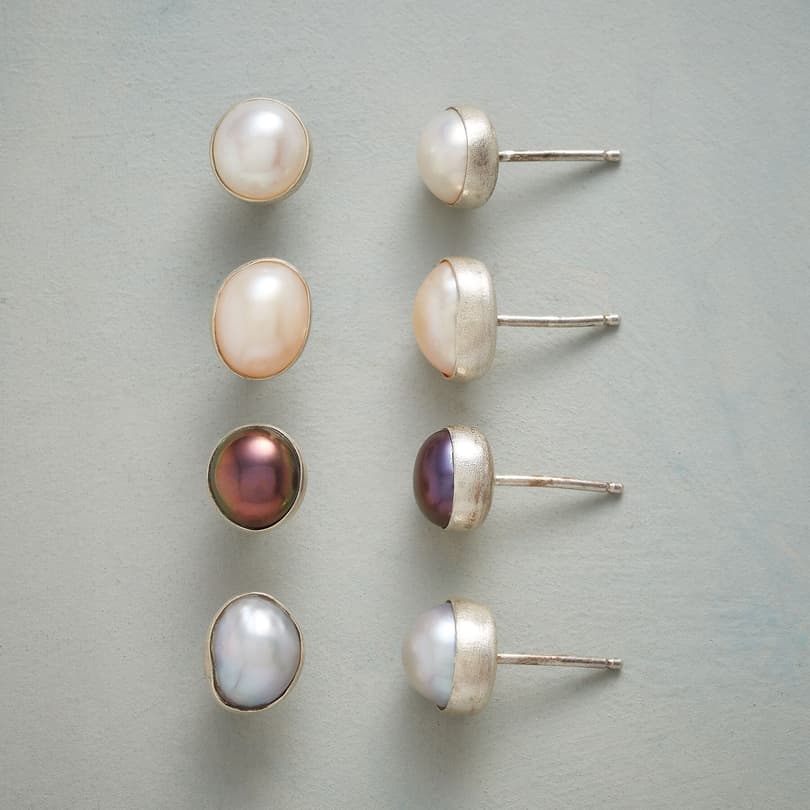 SHADES OF PEARL EARRINGS, SET OF 4 view 1