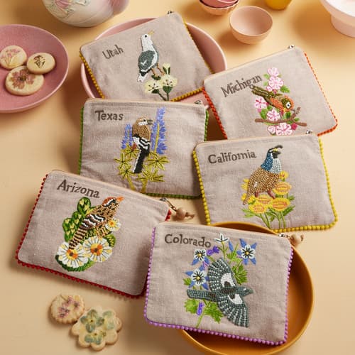 Birds Of The States Jewelry Pouches View 1