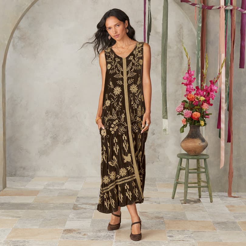 Petite velvet clearance maxi dress