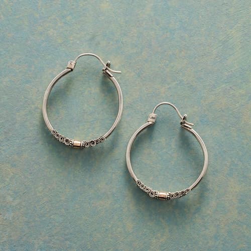 SUN AND SURF HOOP EARRINGS view 1