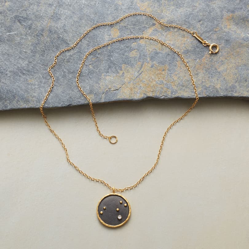 Gold Plate Zodiac Constellation Necklace | Sundance Catalog