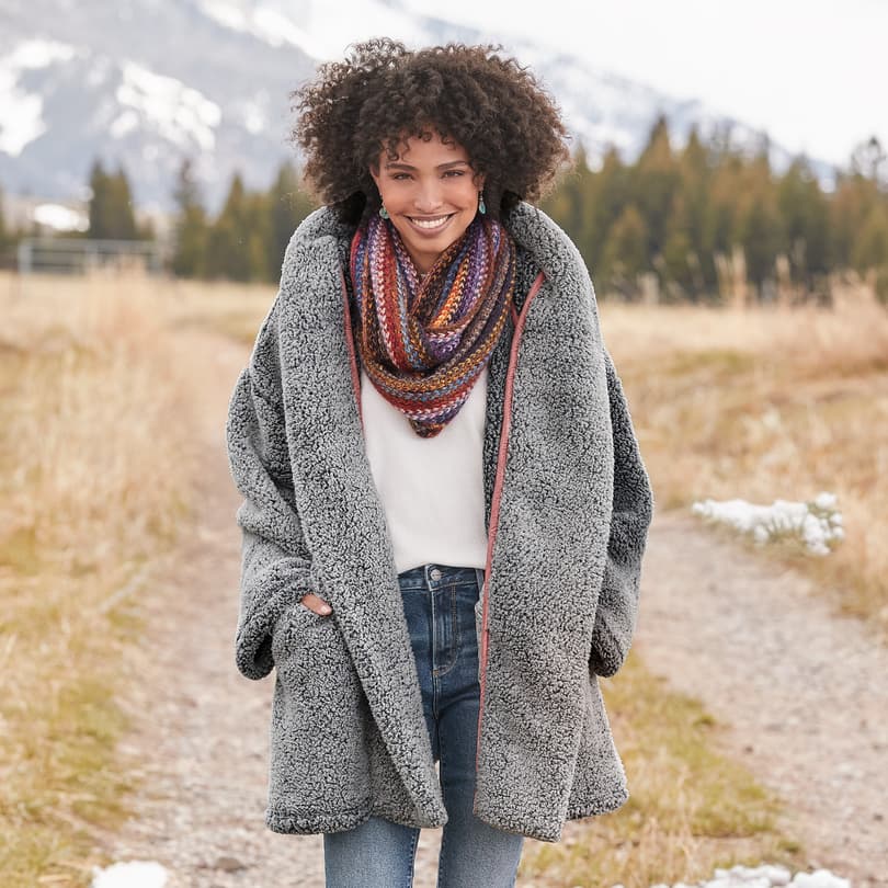 Sherpa wrap clearance coat