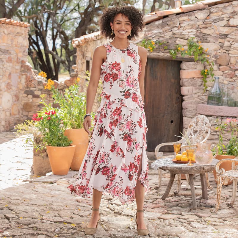 Blushing Gardens Dress - Petites View 5Blush-Floral