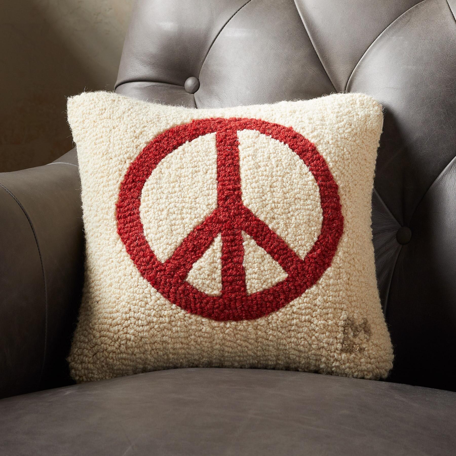 Peace 2025 throw pillow