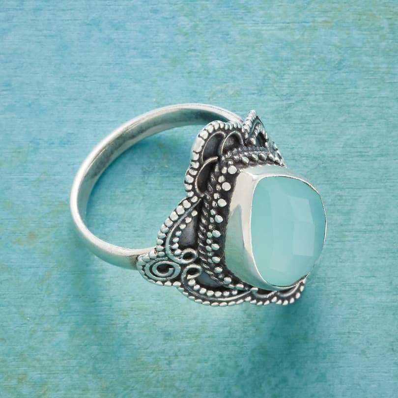 CHALCEDONY CARTOUCHE RING view 1