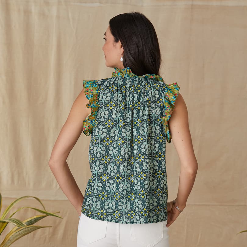 Delfina Floral Top View 3