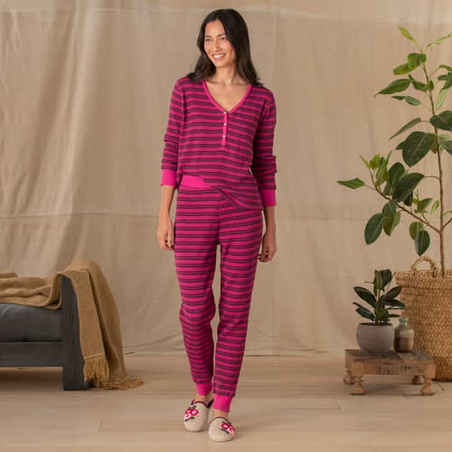 Long Johnna Pajamas View 7MAGENTA