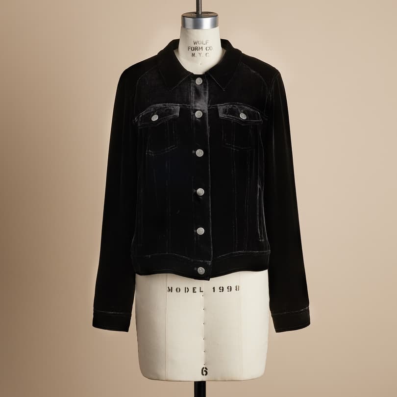 Black velvet hotsell denim jacket