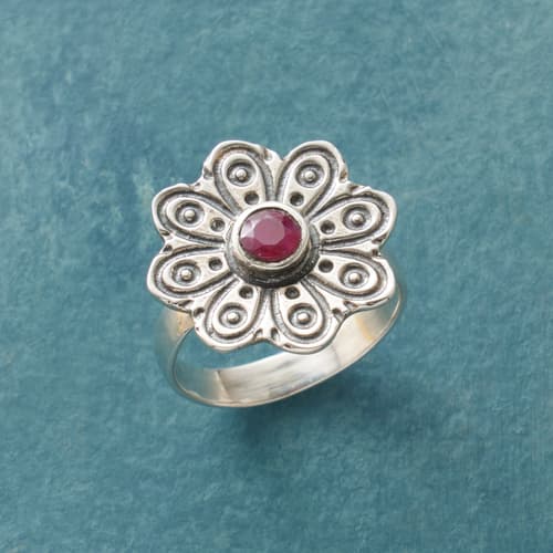 Blooming Ruby Ring View 1