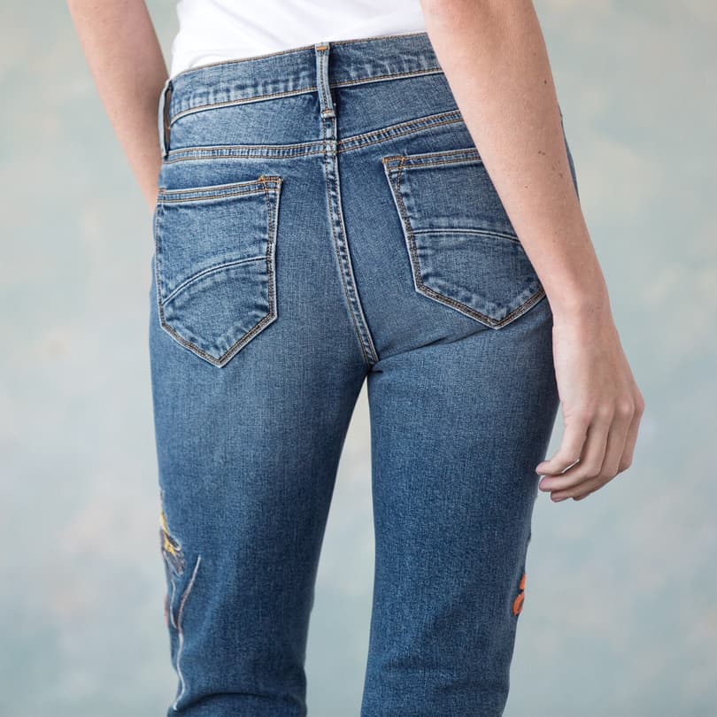 JACKIE EMBROIDERED JEANS view 4
