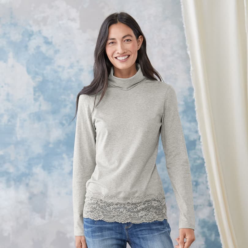 Elan Turtleneck - Petites View 16HEATHR-GRY
