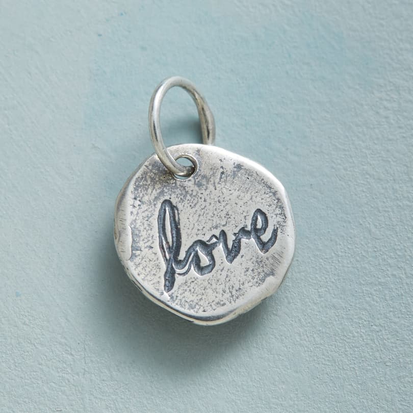 STERLING SILVER LETTERS OF LOVE CHARM view 1