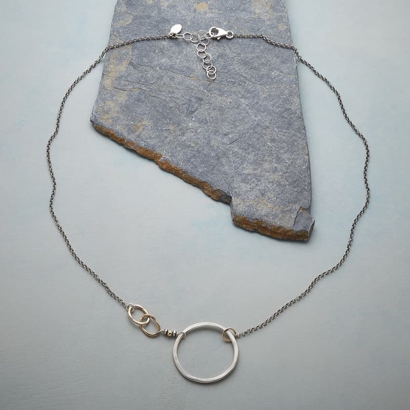 SILVER CIRCLE NECKLACE view 1