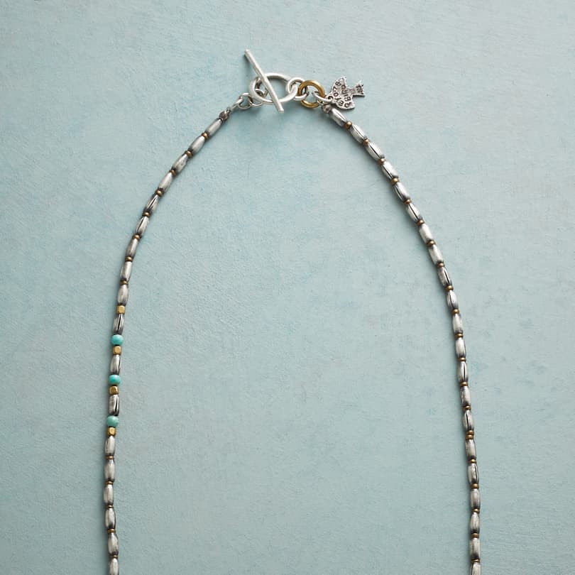 TURQUOISE TAB NECKLACE view 2