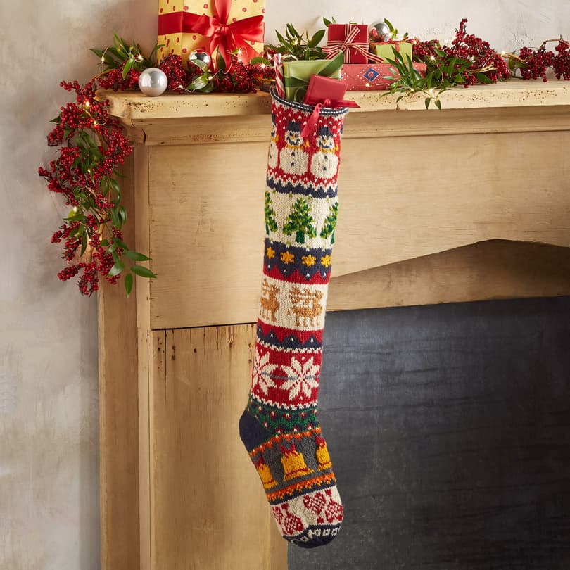 How to Knit with Two Colors - An Heirloom Stocking