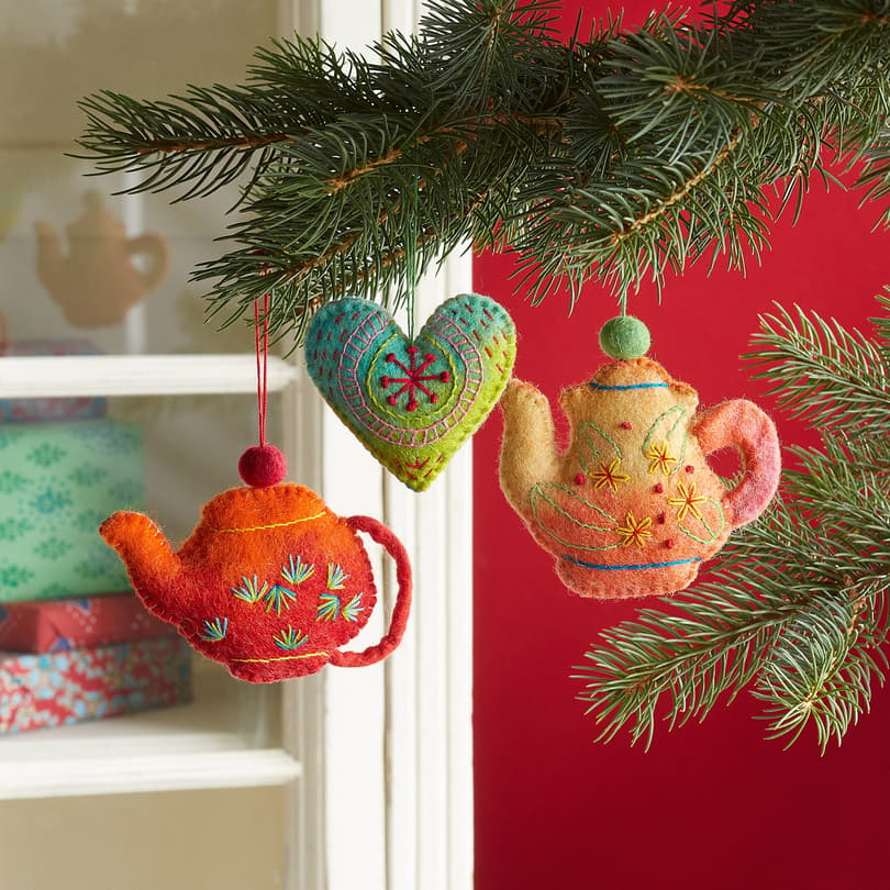 TEA TIME ORNAMENTS, SET OF 3 view 1