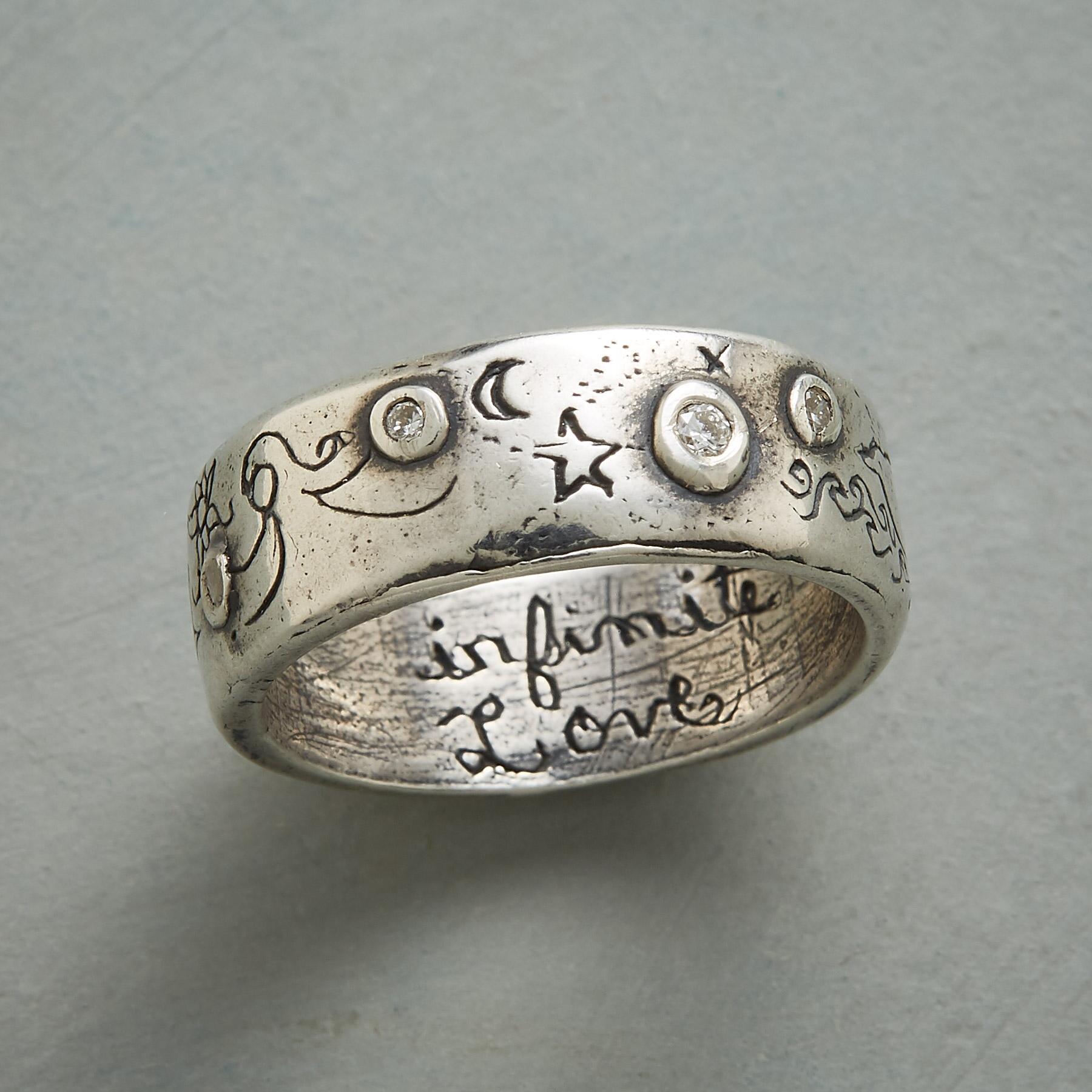 Infinite Connection Engraved Ring for Men in Silver - Ring with Hidden Message