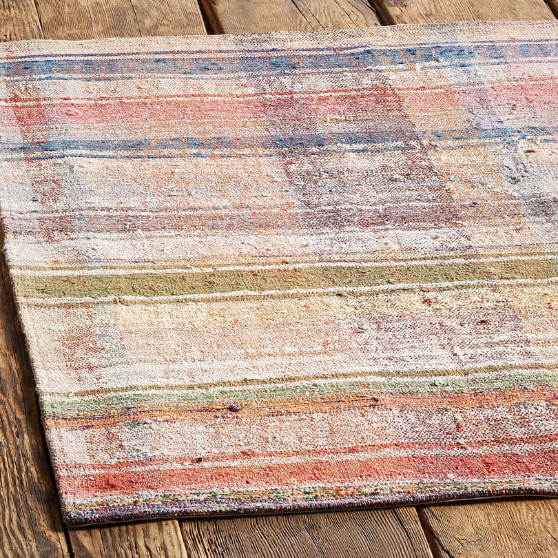 KORAY ONE-OF-A-KIND MIXED MATERIAL RUG view 1