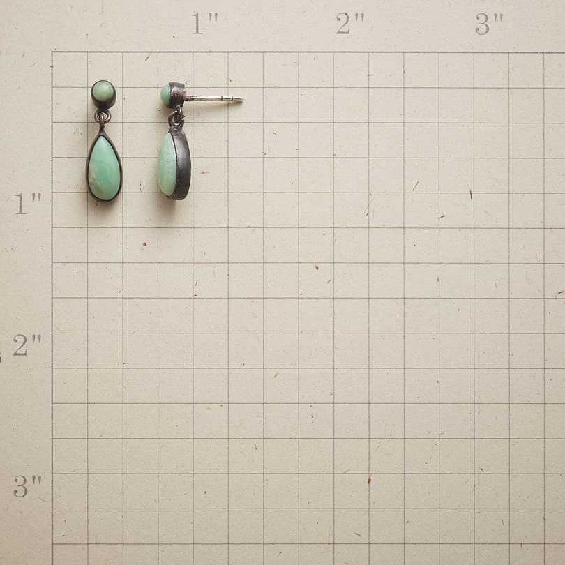DROPLETS OF CHRYSOPRASE EARRINGS view 1