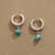 Turquoise Spangled Hoops View 1